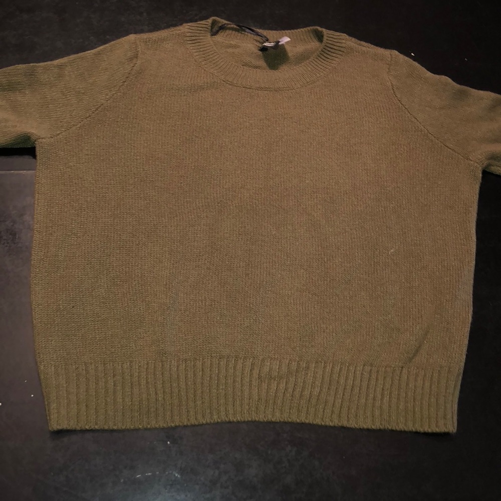 Army green sweater